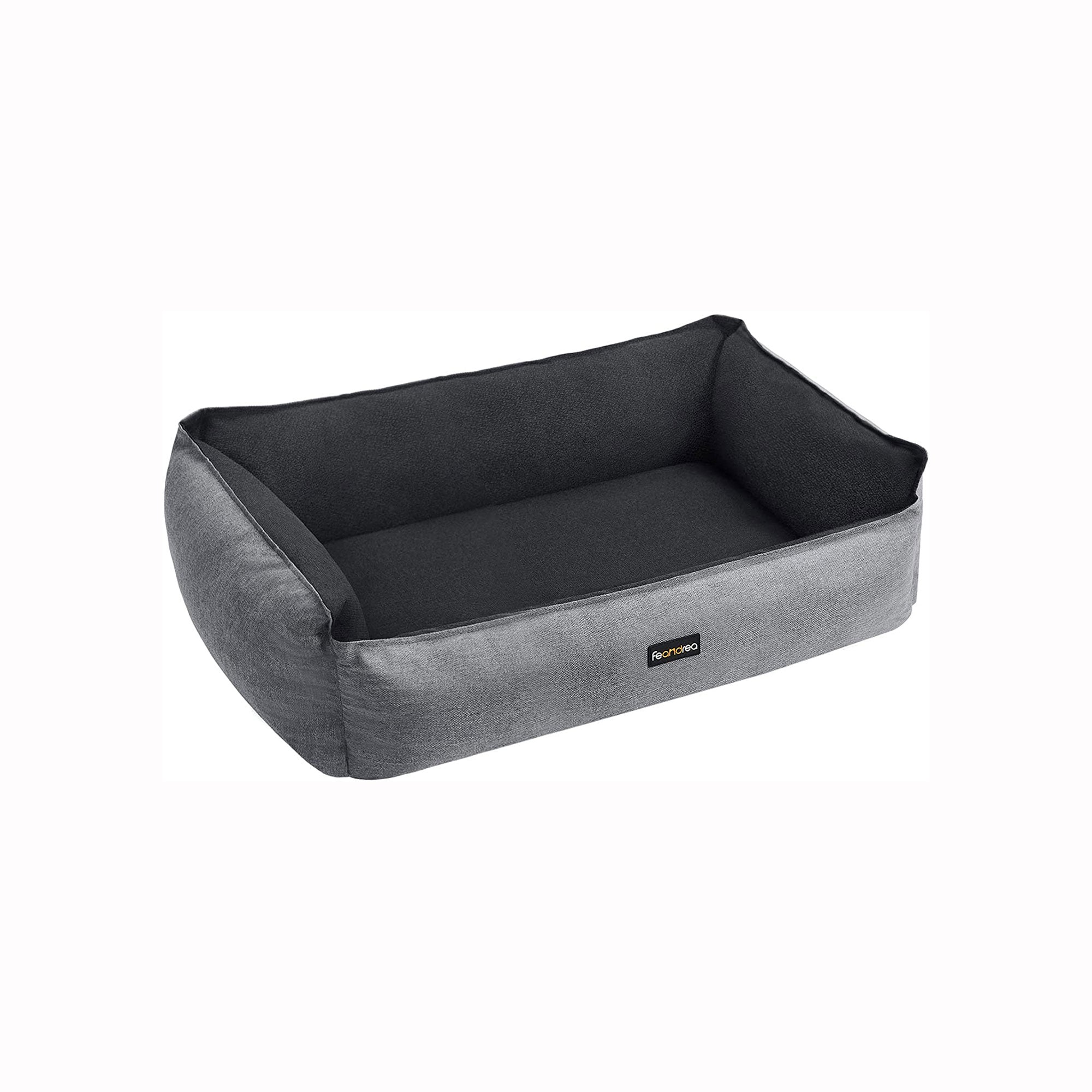 Medium-Size Washable Dog Bed – Reversible Fabric – Grey and Dark Grey – Premium Comfort