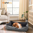 Medium-Size Washable Dog Bed – Reversible Fabric – Grey and Dark Grey – Premium Comfort
