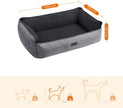 Medium-Size Washable Dog Bed – Reversible Fabric – Grey and Dark Grey – Premium Comfort