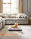 Dog Bed – Plush – Grey Ombré – Washable with Anti-Slip Bottom