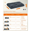Dog Bed – Fluffy Fabric – Dark Grey – Machine Washable, Multipurpose 95 x 60 cm