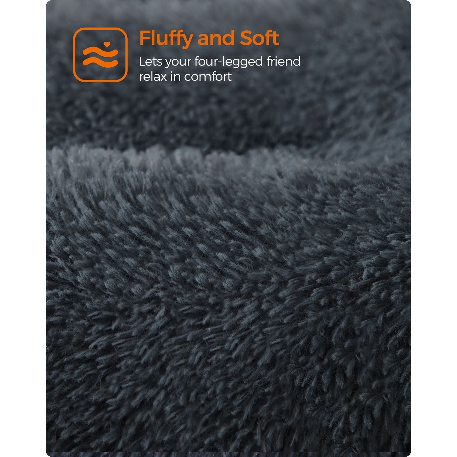 Dog Bed – Fluffy Mattress – Dark Grey – Machine Washable, Multipurpose, 110 x 73 cm