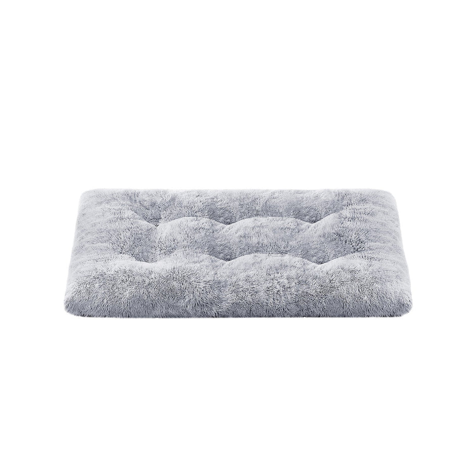 Dog Bed – Fluffy Fabric – Dark Grey Ombré – Machine Washable, Multipurpose