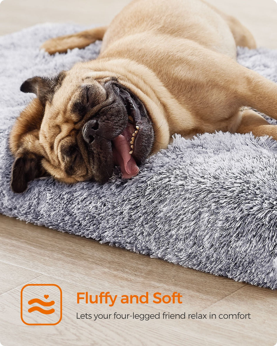 Dog Bed – Egg Crate Foam – Grey Ombré – Removable Washable Cover 80 x 50 x 8 cm