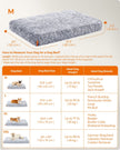 Dog Bed – Egg Crate Foam – Grey Ombré – Removable Washable Cover 80 x 50 x 8 cm