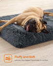 Dog Bed – Egg Crate Foam – Dark Grey – Removable Washable Cover, 80 x 50 x 8 cm