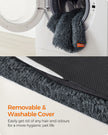 Dog Bed – Egg Crate Foam – Dark Grey – Removable Washable Cover, 80 x 50 x 8 cm
