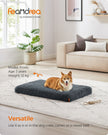 Dog Bed – Egg Crate Foam – Dark Grey – Removable Washable Cover 95 x 60 x 8 cm