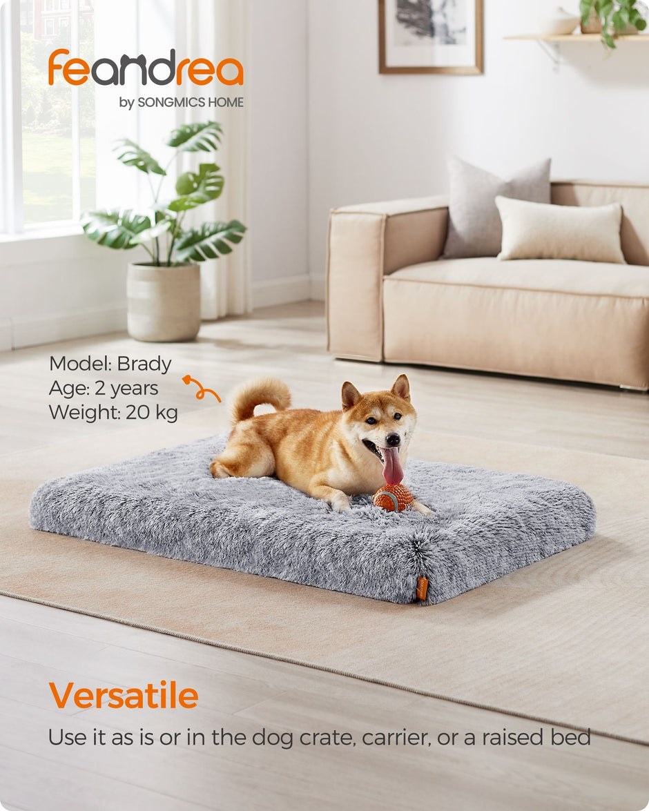 Dog Bed – Egg Crate Foam – Grey Ombré – Removable Washable Cover