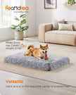 Dog Bed – Egg Crate Foam – Grey Ombré – Removable Washable Cover