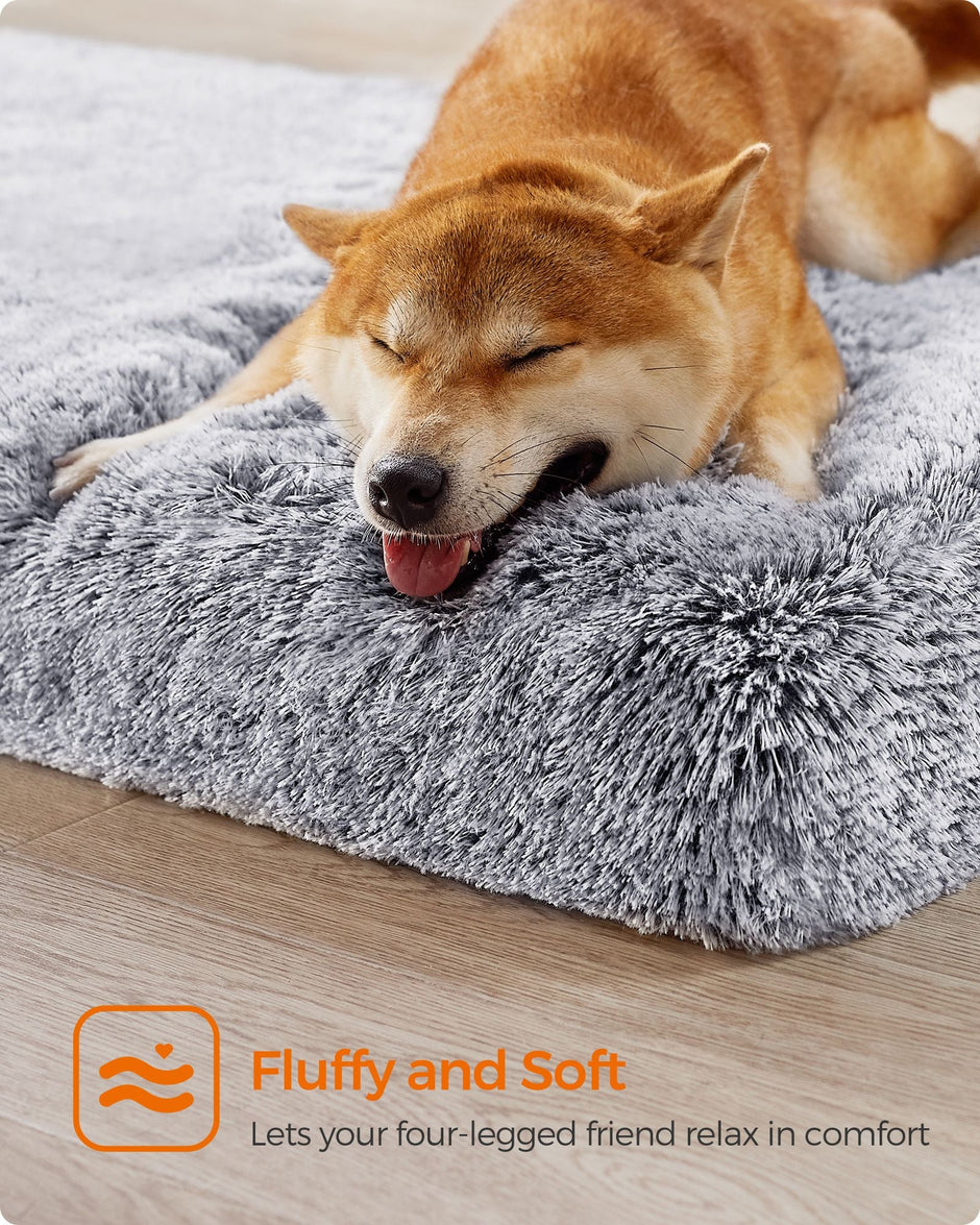 Dog Bed – Egg Crate Foam – Grey Ombré – Removable Washable Cover