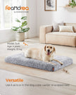 Dog Bed – Egg Crate Foam – Grey Ombré – Fluffy with Removable Washable Cover, XXL for Large Dogs