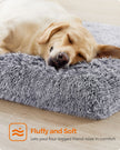 Dog Bed – Egg Crate Foam – Grey Ombré – Fluffy with Removable Washable Cover, XXL for Large Dogs