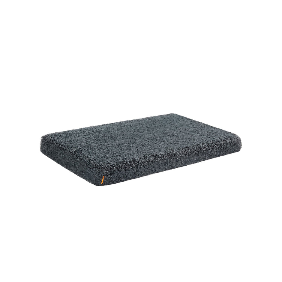 Dog Bed – Egg Crate Foam – Dark Grey – Fluffy Mattress with Removable Washable Cover