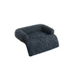 Dog Sofa Bed – Plush Fabric – Dark Grey – Calming Design for Large Dogs