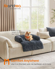 Dog Sofa Bed – Plush Fabric – Dark Grey – Calming Design for Large Dogs