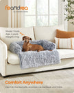 Dog Sofa Bed – Plush Fabric – Grey Ombré – Calming XXL Design