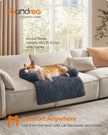 Dog Sofa Bed – Plush Fabric – Dark Grey – Calming Design for Large Dogs