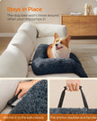 Dog Sofa Bed – Plush Fabric – Dark Grey – Calming Design for Large Dogs
