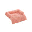 Dog Sofa Bed – Fluffy Fabric – Pink – Medium Size for Comfort