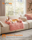 Dog Sofa Bed – Fluffy Fabric – Pink – Medium Size for Comfort