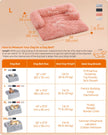 Dog Sofa Bed – Fluffy Fabric – Pink – Medium Size for Comfort