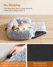 Dog Sofa Bed – Fabric – Grey Ombré – XXL, Calming Design