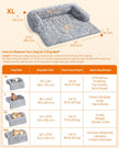 Dog Sofa Bed – Fabric – Grey Ombré – XXL, Calming Design