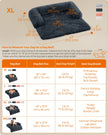 Dog Sofa Bed – Faux Fur – Dark Grey – Extra Large Calming Design