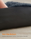 Dog Sofa Bed – Faux Fur – Dark Grey – Extra Large Calming Design