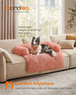 Dog Sofa Bed – Fluffy Fabric – Pink – Calming Design for Medium Dogs