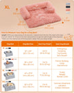 Dog Sofa Bed – Fluffy Fabric – Pink – Calming Design for Medium Dogs