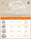 Dog Sofa Bed – Fabric – Cloud White – Fluffy Calming Design for Medium Dogs
