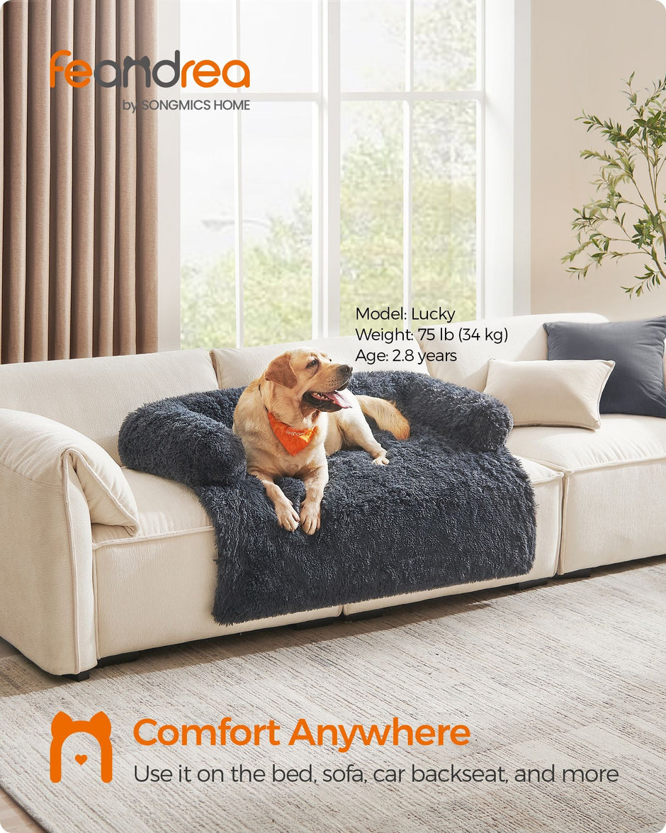 Dog Sofa Bed – Fabric – Dark Grey – XXL Size for Large Dogs