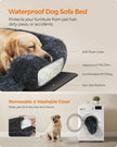Dog Sofa Bed – Fabric – Dark Grey – XXL Size for Large Dogs