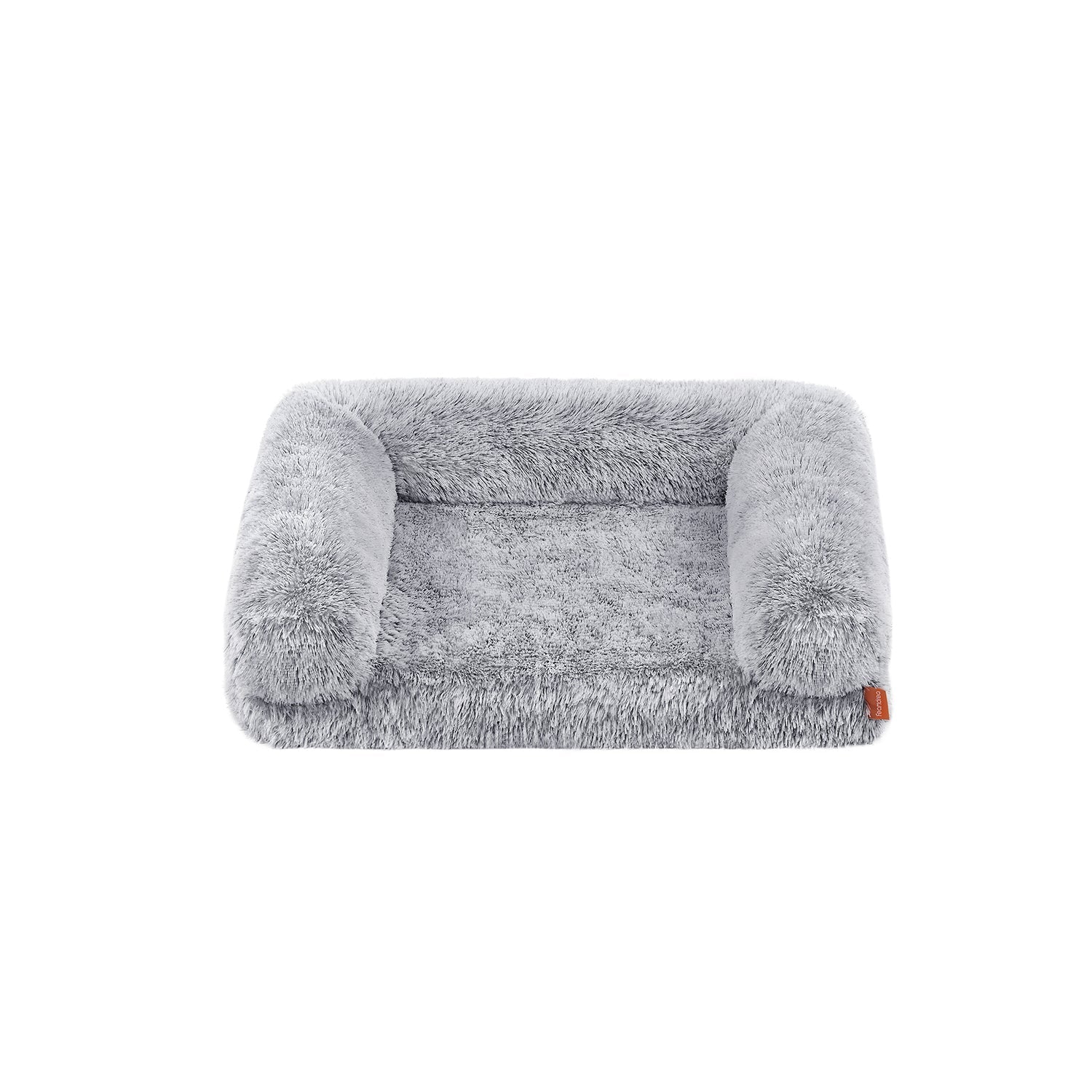Dog Bed – Egg Crate Foam – Soft Grey – Removable Washable Cover