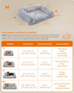 Dog Bed – Egg Crate Foam – Soft Grey – Removable Washable Cover