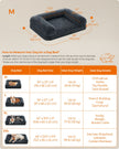 Medium Dog Bed – Egg Crate Foam – Dark Grey – Removable Washable Cover