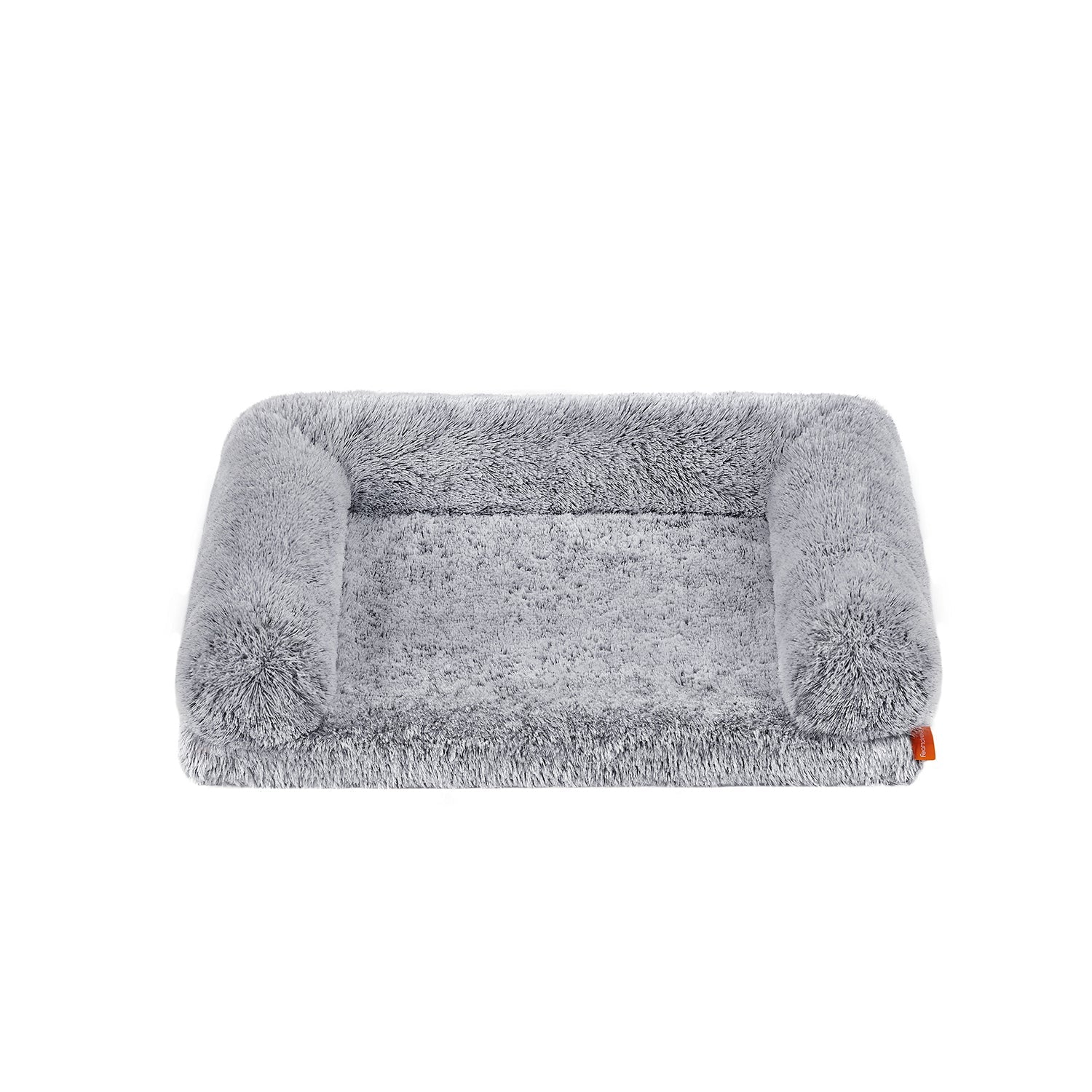 Dog Bed – Egg Crate Foam – Soft Grey – Removable Washable Cover