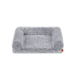 Dog Bed – Egg Crate Foam – Soft Grey – Removable Washable Cover