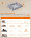 Dog Bed – Egg Crate Foam – Soft Grey – Removable Washable Cover