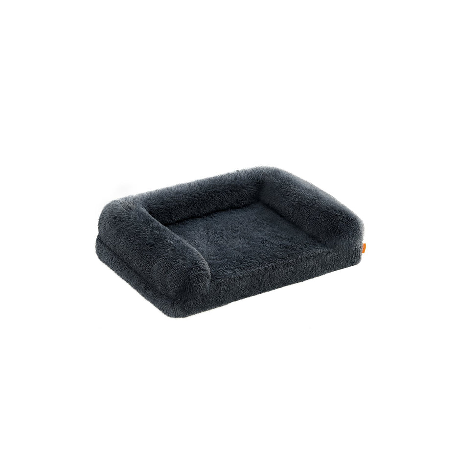 Large Dog Sofa Bed – Egg Crate Foam – Dark Grey – Removable Washable Cover
