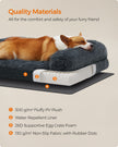 Large Dog Sofa Bed – Egg Crate Foam – Dark Grey – Removable Washable Cover