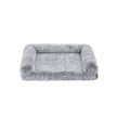 Dog Bed – Egg Crate Foam – Soft Grey – Removable Washable Cover