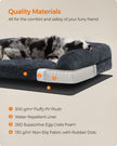 Dog Sofa Bed – Egg Crate Foam – Dark Grey – XL Size for Medium and Large Dogs