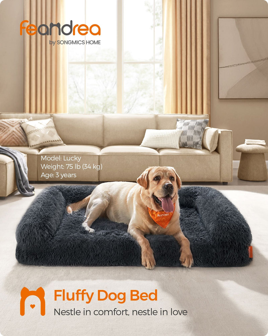 Dog Sofa Bed – Foam – Dark Grey – XXL for Large Dogs