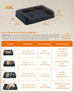 Dog Sofa Bed – Foam – Dark Grey – XXL for Large Dogs