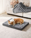 Orthopedic Dog Bed – Egg Crate Foam – Dove Grey – Washable with Waterproof Cover