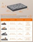 Orthopedic Dog Bed – Egg Crate Foam – Dove Grey – Washable with Waterproof Cover