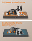 Orthopedic Dog Bed – Egg Crate Foam – Dove Grey – Waterproof Removable Cover